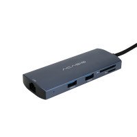 USB Type-C разветвитель 9 в 1 Acasis DS-9903 (1×HDMI, 3×USB-A, 1×RJ45, 2×SD/TF3.0, 1×Audio3.5mm, 1×USB-C)