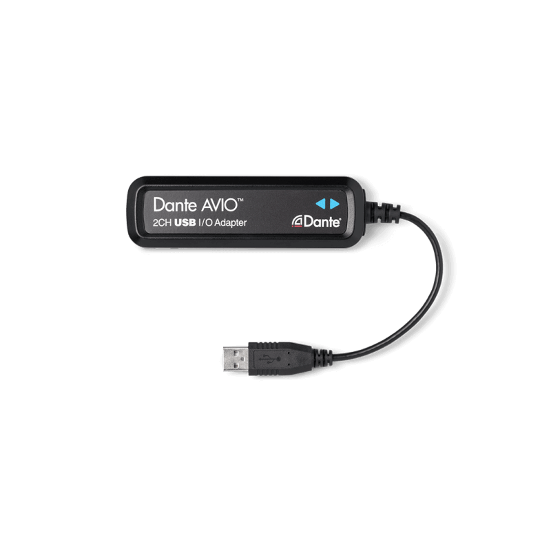 Dante AVIO USB 2x2 адаптер для подключения к аудиосети Dante, 2 вх./2 вых. канала, USB-Ethernet 